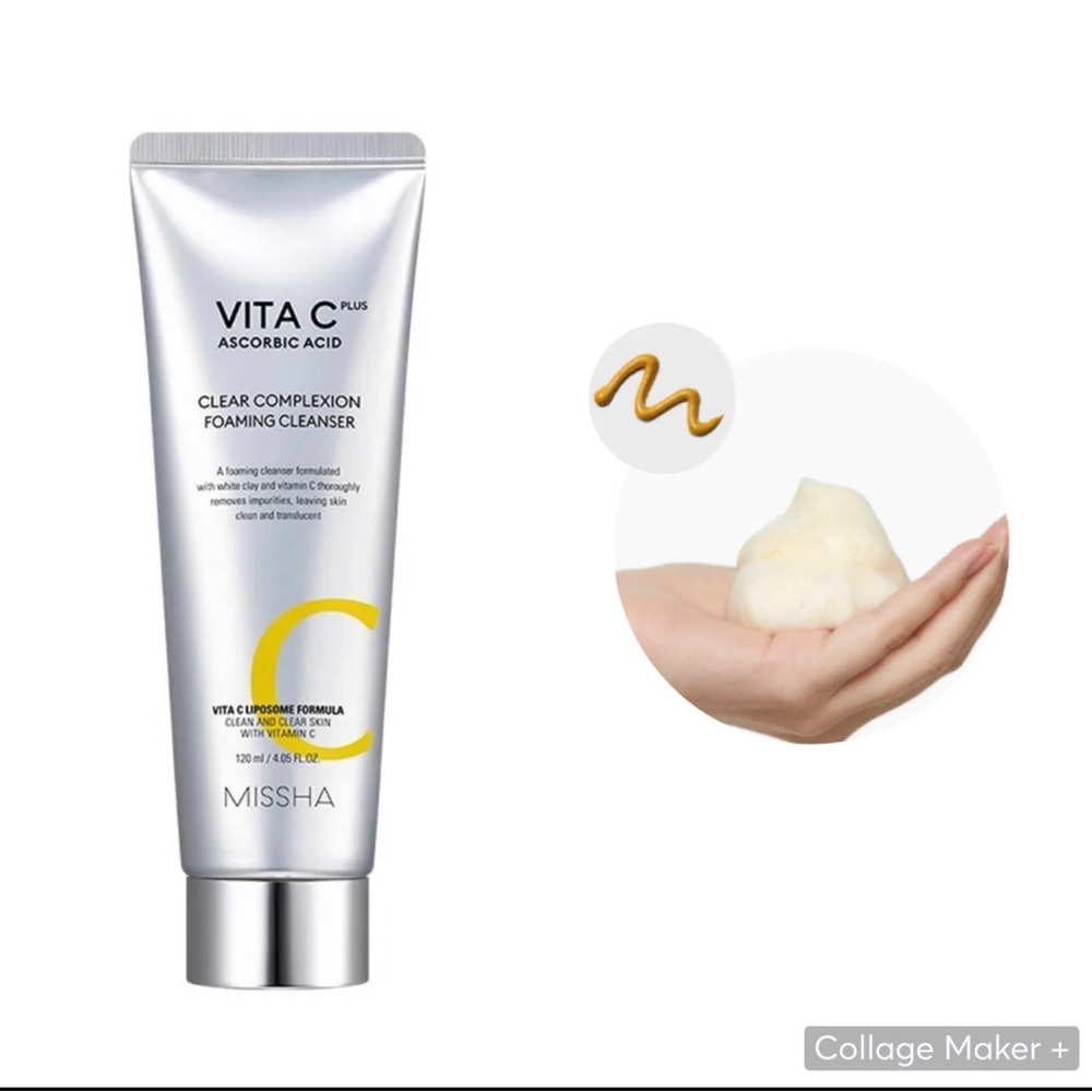MISSHA VITA C PLUS CLEAR COMPLEXION FOAMING CLEANSER 120 ml / 4.05 fl. oz. (NIB)